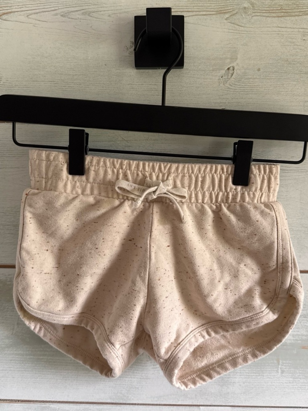 Jamie Kay Cream Speckled Drawstring Shorts - 6y